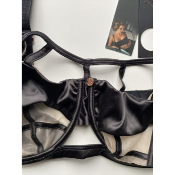 Scantilly Curvy Kate Black Sheer Balconette Bra . New With Tags - Picture 2 of 10